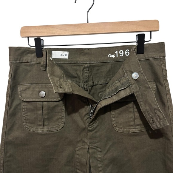 Gap 1969 Army Green Utility Cargo A-Line Skirt Casual Military-Inspired Safari - Picture 6 of 14